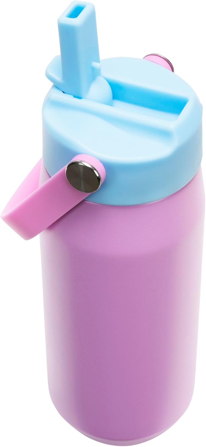 PUMA unisex-adult 18oz Insulated Stainless Steel Water Bottle With Straw & Carry Handle