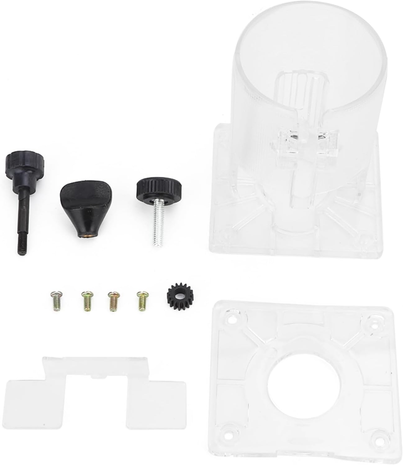 Router Base, Durable Transparent PC Material with Easy Adjustment Knob, Trimmer Base, Thickened Style for Professional Woodworkers, DIY Enthusiasts, Home Renovation Projects, Furni