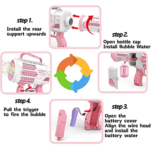 Versditas Automatic Gatling Bubble Gun,That Produces Thousands Of Bubbles Per Minute, Suitable For Children And Adults And Perfect For Indoor And Outdoor Birthday Parties. #TOP3