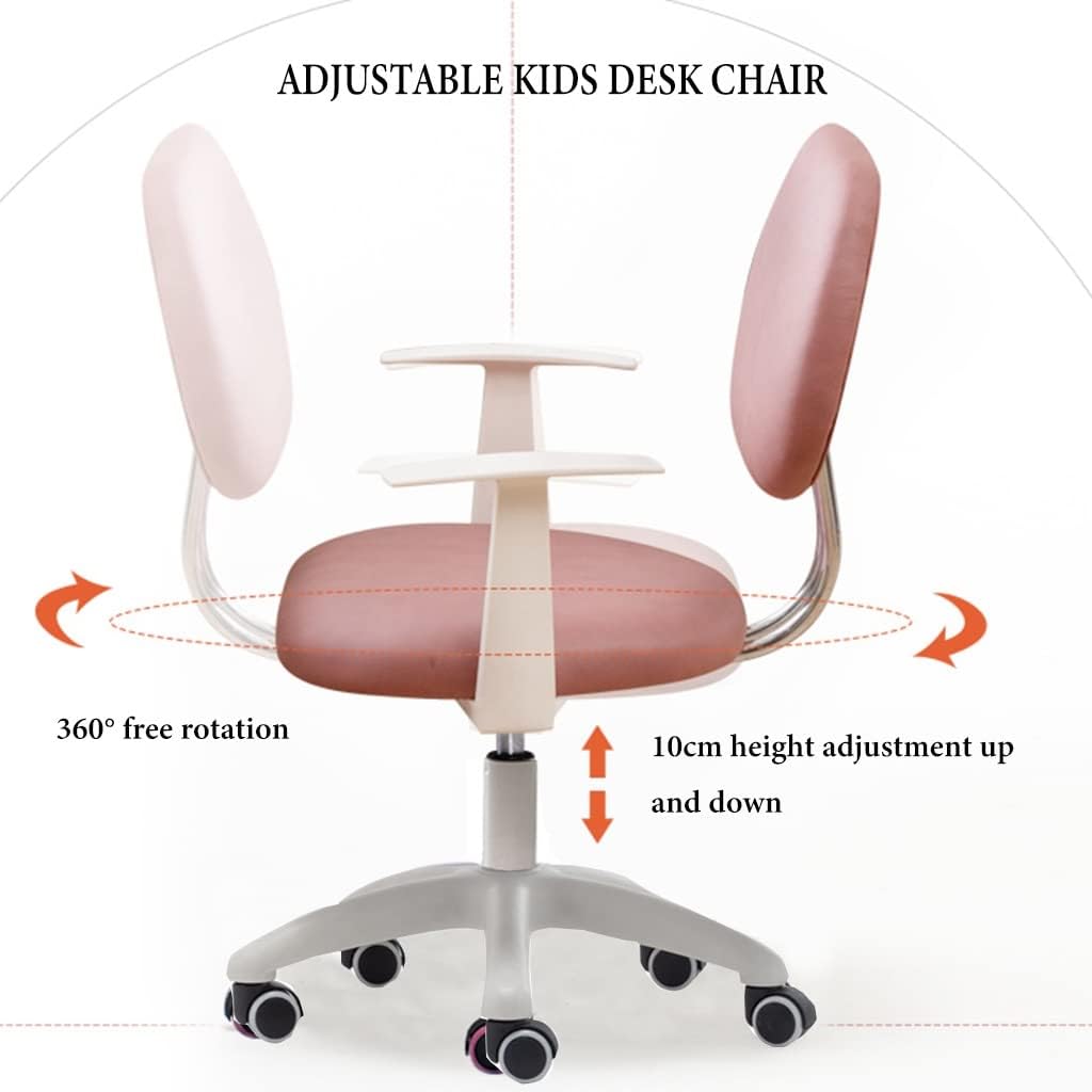 GIZNXBA Kids Desk Chair Kids Task Chair for Boys, Girls, Height Adjustable Child Computer Desk Chair, Home Children Study Chair Writing Chair for 4-16 Year Olds (Color : /Check, Size : Armless)