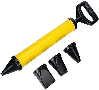 Qplcdg Ensemble De Pistolet À Mortier,ABS Pistolet à calfeutrer pointeur,mortier Ciment,Citron Vert Pistolet applicateur Comprend 4 Buses