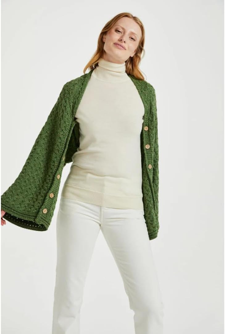 Aran Woollen Mills Supersoft Merino Wool Buttoned Irish Cape/Poncho - Image 5