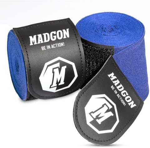 MADGON Vendas Boxeo con Correa de Velcro y Gancho para el Pulgar ...