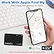 Air Tag Karte, Wallet Tracker Karte Kompatibel mit Apple Find My (nur iOS), Wiederaufladbarer Geldbörsenfinder, IP68 Wasserdicht Smart Tracking Card für Schlüssel, Geldbörse, Gepäck, Koffer