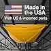 Justrite Ceiling Leak Diverter Tarp with Hose Connection and Corner Grommets, 5' x 5' Puncture-Resistant and Watertight PVC-Coated Fabric, for Temporary Leak Fix, Made in The USA, Yellow, 28300