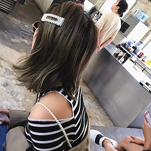 Beaupretty Prendedores de cabelo de pérola com pérolas e presilhas de cabelo de pérola para casament