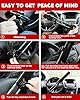 Tevlaphee Steering Wheel Lock Anti-Theft Car Device Heavy Duty Security Car Lock Antitheft Locking Devices Great Deterrent Adjustable Car Wheel Lock Anti Theft for Vehicle Truck with 3 Keys(Black) #4