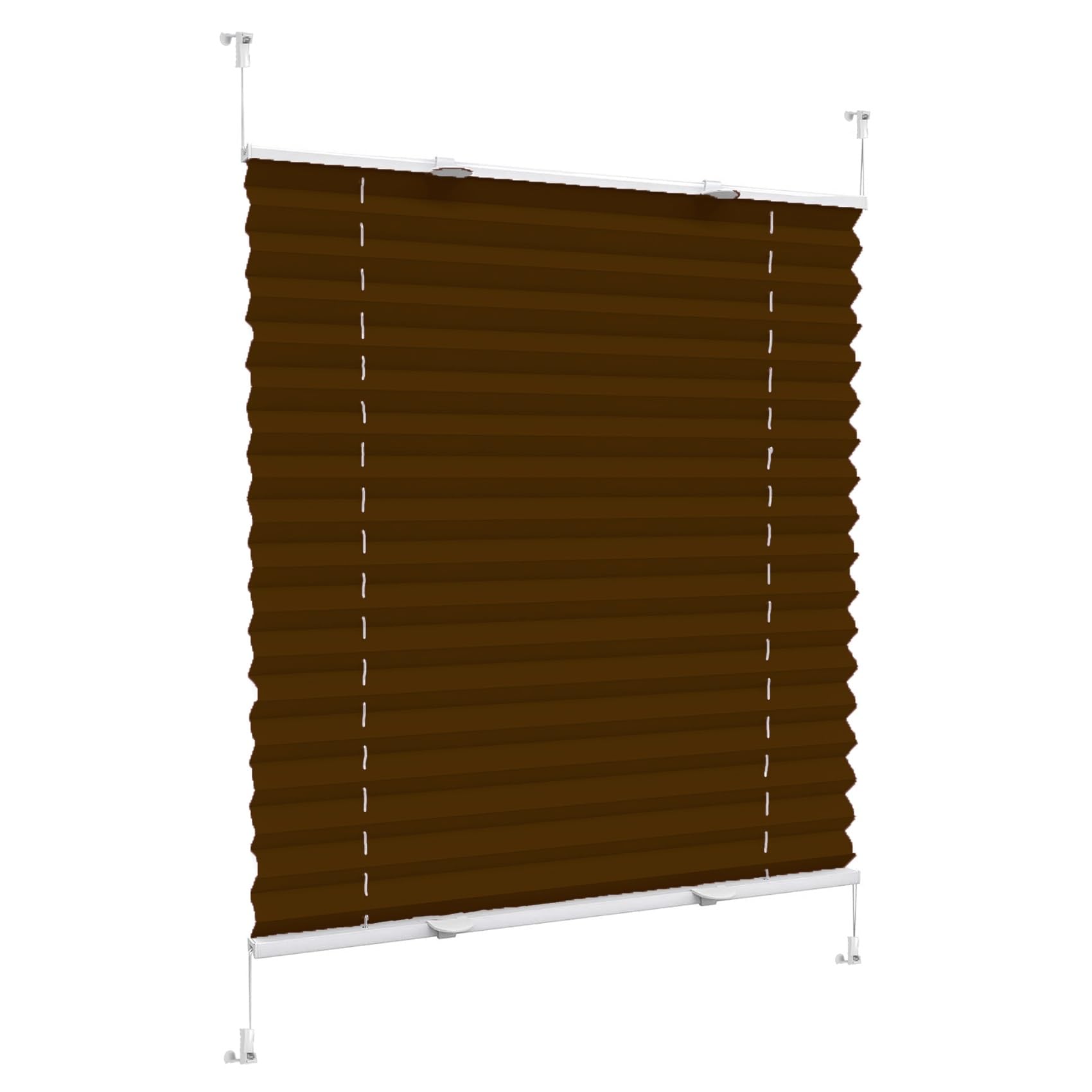 Estores Enrollables Persianas Enrollables 50 x 200 cm, Sin Taladrar Bloquea la Entrada de la luz, Estor Screen Estor Plegable, Estor Enrollable Screen, para Ventanas, Puertas, Marrón