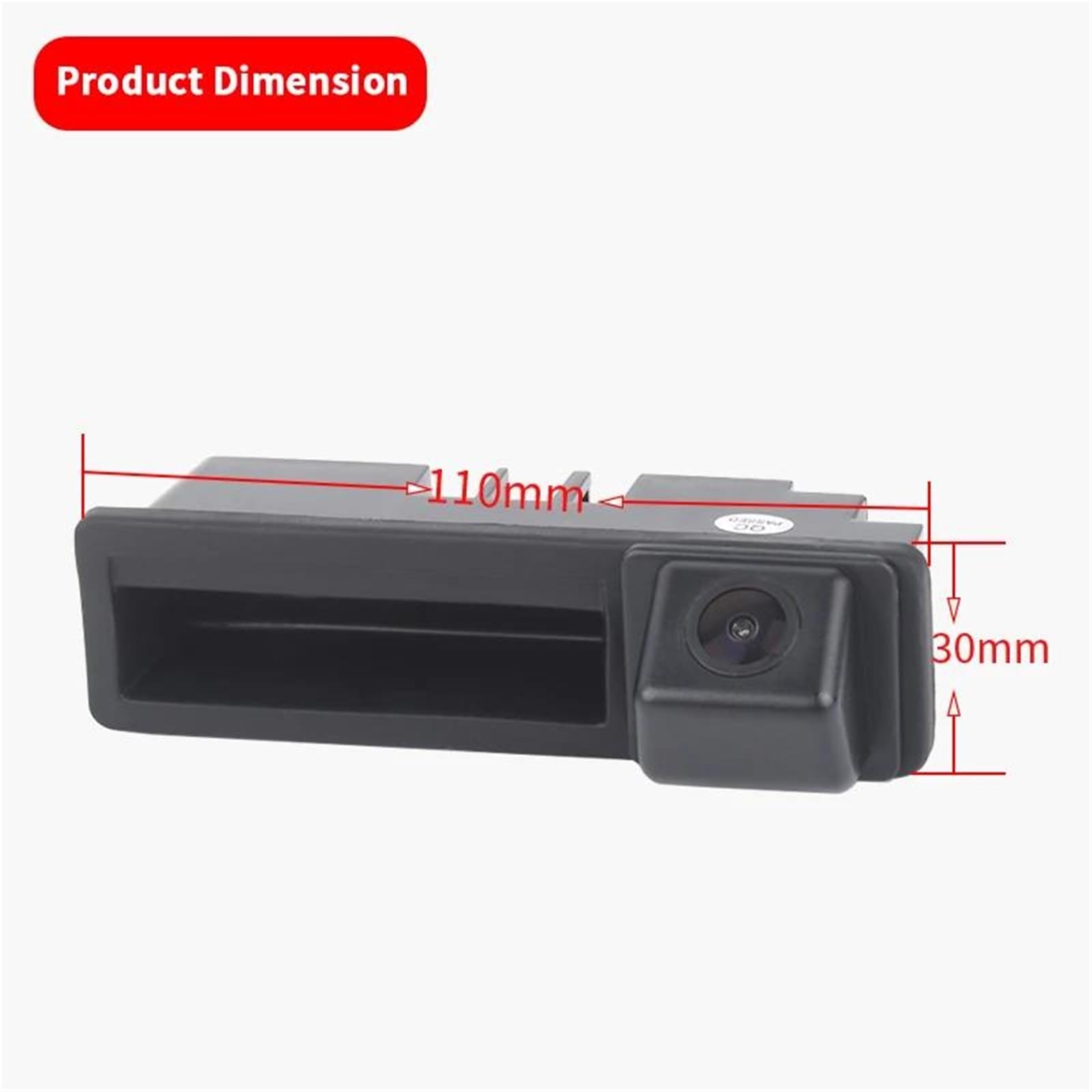 Cámara Respaldo Manija Maletero Inalámbrica con Cable Coche ABS Plástico para A3 A4 A6 A6L S5 Q7(Style 2)