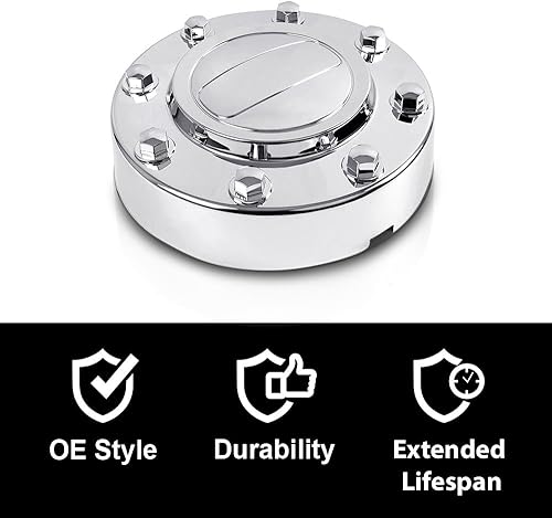 Miniatura 4 de G-PLUS Tapones centrales cromados para rueda delantera compatibles con Dodge Ram 3500 1-Ton Dually Truck 2011-2016, 1 par