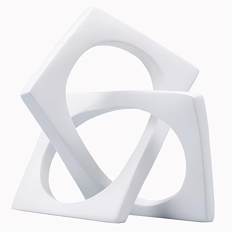 DOVDOV Geometric Cube White Knot Sculptures