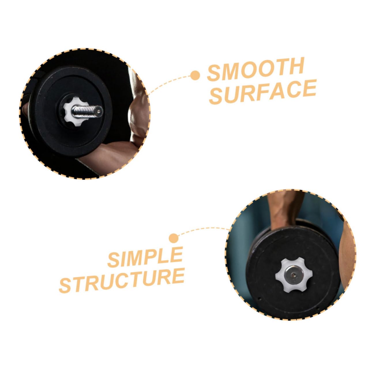 BESPORTBLE 12pcs Barbell Fixing Nuts - Collar for Weightlifting Double-locking for Dumbbell and Barbell Workouts