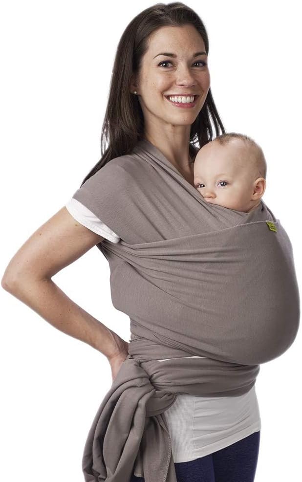 Boba Baby Wrap Carrier – Original Baby Sling Carrier for Newborns (7–35 lbs), Soft, Secure, Hands-Free & Ergonomic, Ideal for Comfortable Bonding, New Parents (Grey)