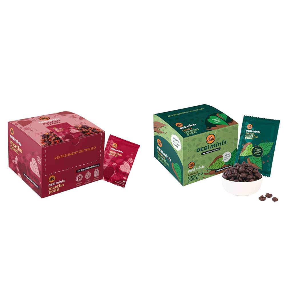 GO DESI MiNTS Meetha Paan 40 Piece & Choco Meetha Paan 20 Piece