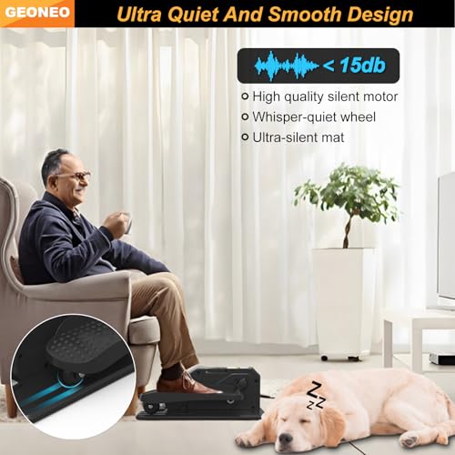 Under Desk Elliptical Machine, Electric Ellipse Leg Exerciser for Senior, Quiet & Portable Seated Pedal Exerciser with Remote Control, Manual & Auto Mode, 12 Adjustable Speeds - Image 5