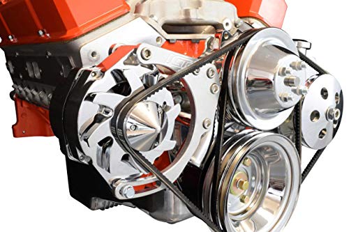 Ict Billet Sbc Alternator/Power Steering Pump Accessory Drive Bracket Kit For Double Hump Heads 305 327 350 383 5.0L 5.7L V8 Designed & Manufactured In The Usa 551576 #TOP5