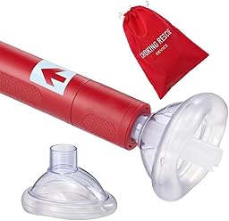 Airway Choking Rescue Device Storage Bag - Lightweight Drawstring Case for Quick Access Color Red-ZZ19