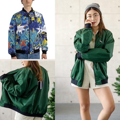 Custom Name Golf Girl Pink and White Argyle Pattern Bomber Jacket S-5XL4