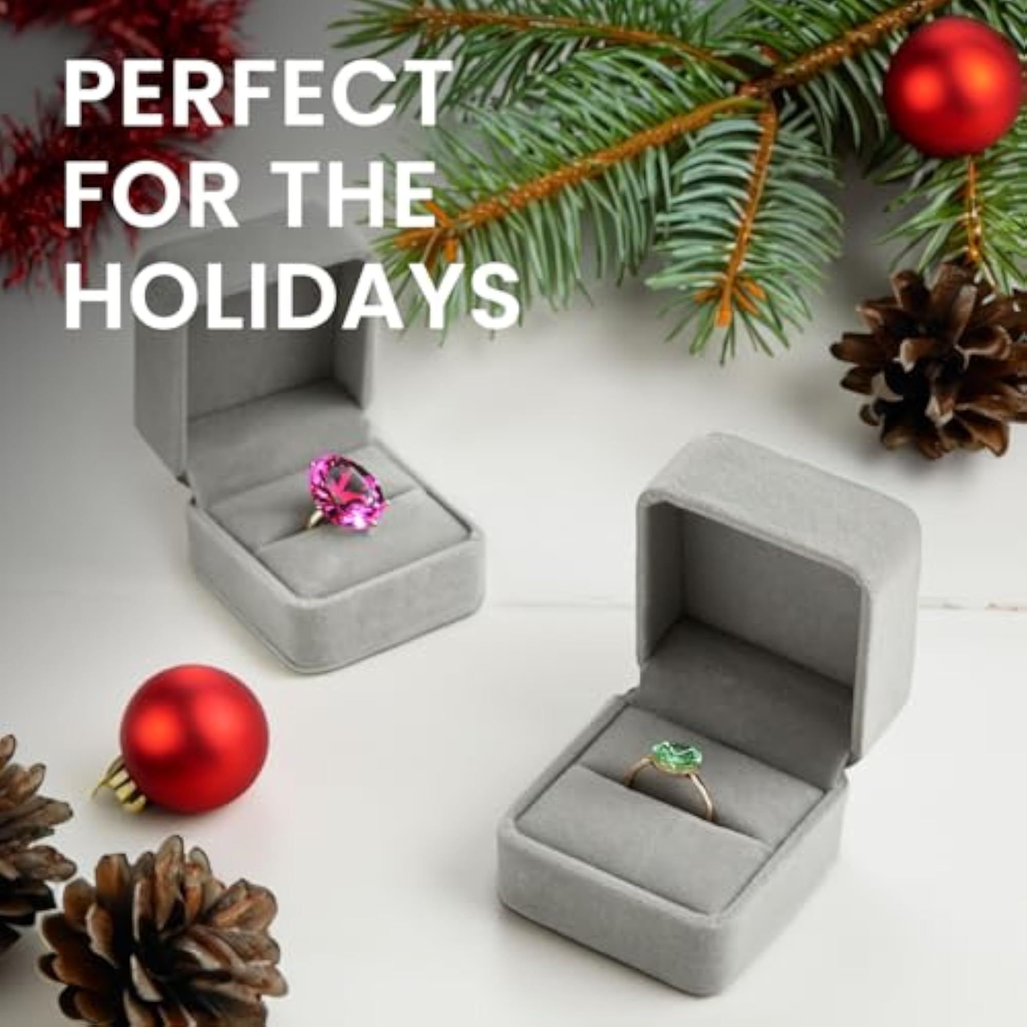 Velvet Jewelry Box Rounded Flannel Ring Box