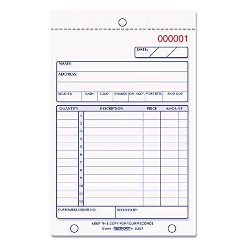 REDIFORM Sales Order Book, Carbonless, 2 Part, 4.25