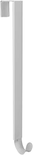 Wreath Hanger, Wreath Holder Adjustable Wreath Hook, Front Door Hanger, Over-The-Door Hook, Holds up to 20 LB, 15-24 Inch, for Wreaths, Coats, Towels, Door Displays (White)