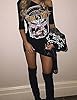 HOMEBABY Women Vintage Off Shoulder Rock Style Long T-Shirt Mini Dress (XL) Black #3