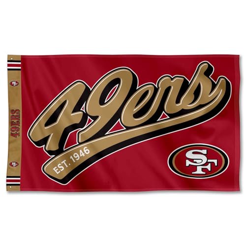 San Francisco 49ers Script Logo Premium Flag