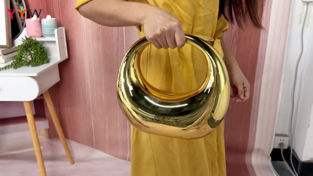 Silver Party Clutch Bag YYW Women's Evening Clutch - Silver Acrylic Shoulder Bag For Party & Prom Acrylic Women's Handbag