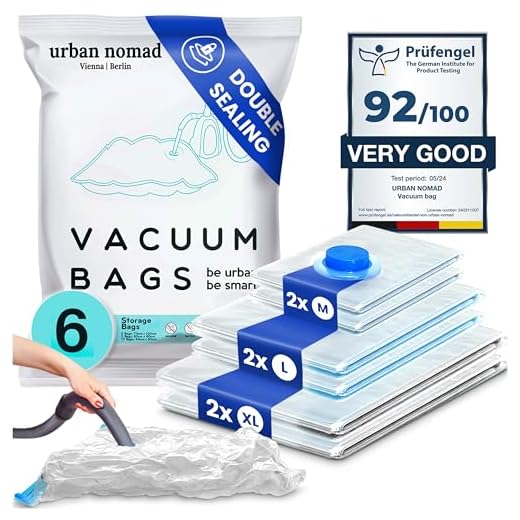 Vakuumpåse för Kläder, Täcken, Resor – 3 Storlekar Jumbo Medium Small Vakuum Förvaringspåsar Paket | 80% mer Utrymme Sparas, Återanvändbar Läckagefri Komprimering Sängkläder Kuddar Filtar