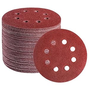 SATC 125mm Sanding Discs 72Pcs Orbital Sander Discs Hook and Loop Sanding Pads for Random Orbital Sander, 40 60 80 120…