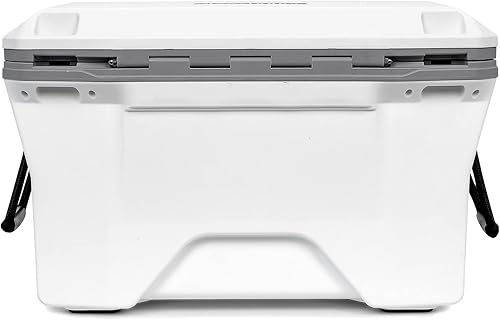 Camco - Hielera Currituck blanca y gris de 50 cuartos, 28 litros