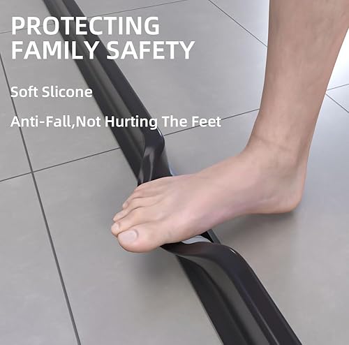 Miniatura 3 de Duzzy - Presa de agua plegable para regadera de 67 pulgadas, sistema de retención que mantiene el agua dentro del umbral, separación para áreas