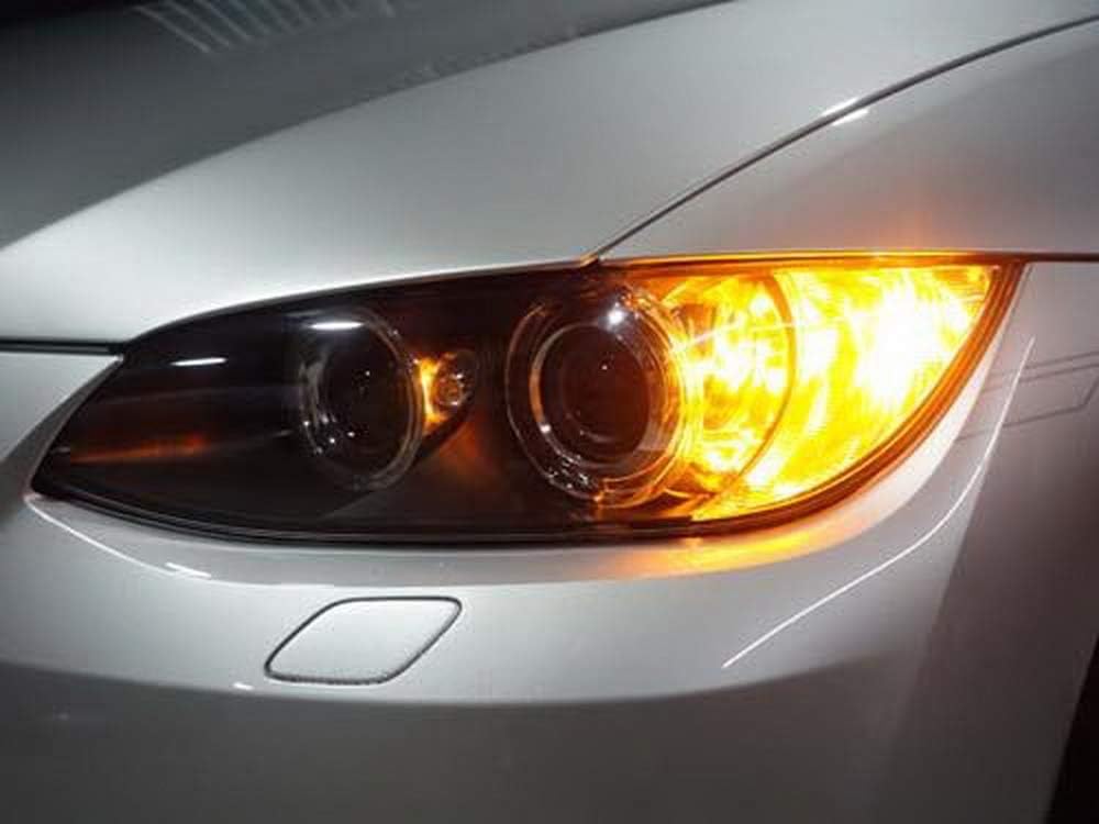 iJDMTOY Amber Yellow Error Free 21-SMD PY24W 5200s LED Bulbs Compatible with BMW Front Turn Signal Lights, Compatible with BMW E90/E92 3 Series, F10/F07 5 Series, E83/F25 X3 E70 X5 E71 X6 Z4, etc