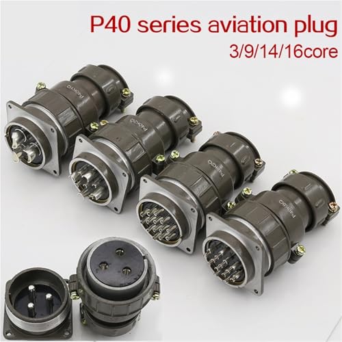 Conector P40 de 9 pines y 40mm, enchufe circular antitirones para señales estables 2