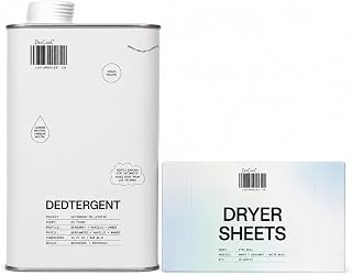 DedCool, Laundry Bundle, Detergent in 01 Taunt & Dryer Sheets in Xtra Milk | Bergamot, vanilla, white musk & amber scent, non-toxic & vegan, up to 60 washes, 40ct sheets