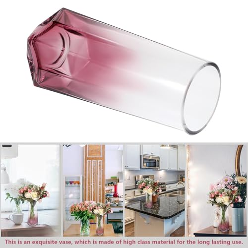 Jarrón de cristal degradado para flores centro de mesa salón 4