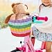 Ailovone Fahrradkorb für Kinder Fahrradkorb Geflochten Kinder Vorne Kinderfahrradkorb Vorne Geflochten aus Kunststoff mit Lederriemen Abnehmbar Korb Fahrrad Zubehör für Junge und Mädchen (Bunt)