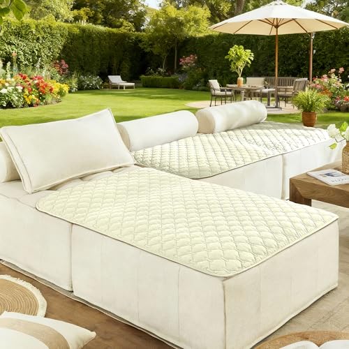 Image of gogobunny 100% Double-Sided Waterproof Dog Bed Cover Pet Blanket Sofa Couch Furniture Protector for Puppy Large Dog Cat, Reversible (40x50 Inch (Pack of 1), Dark Cream /Light Cream)