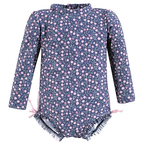 Maillot de bain anti-UV fille à manches longues et motif floral Dainty