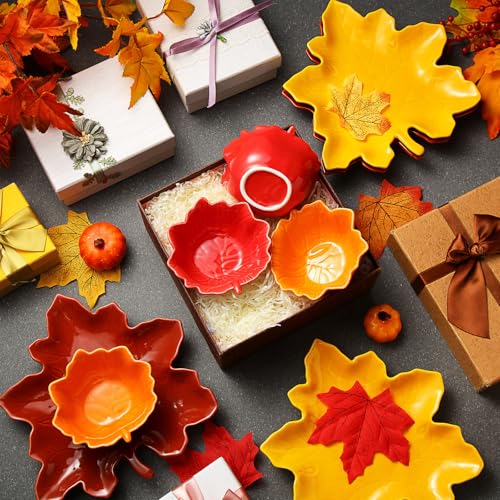 Maxcheck LNY-MAXCHECK-3029 8 Pcs Ceramic Bowls And Plates Set Decorative Shaped Bowl Dish Dessert Soy Sauce Bowls Kitchen Accessories thumb #5