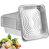 ⭐Económico y Práctico: Este paquete incluye 20 bandejas de papel de aluminio, que son suficientes para su uso diario y se pueden usar para almacenar alimentos en la despensa, el refrigerador y el congelador.