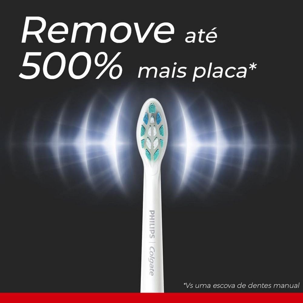 Imagem frontal do produto com fundo escuro.