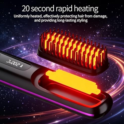 Plancha de cabello inalámbrica Hyokyche negra mini miniatura 3
