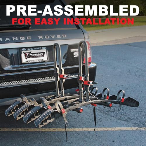 Image of TRIMAX RMBR4 Road-MAX 4 Bike Hitch Rack, Foldable, 2 inch Receiver