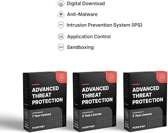 Fortinet FortiGuard حماية متقدمة من التهديدات لمدة عام واحد لـ FortiGate-50E (FC-10-0050E-928-02-12) | IPS، خدمة الحماية المتقدمة من البرامج الضارة، تطبيق التحكم، وFortiCare Premium