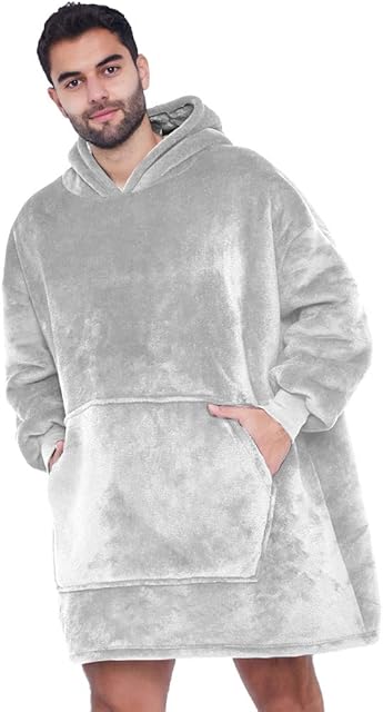 CASKIE Oversized Hoodie Sweatshirt Blanket, TV Super Soft Warm Comfortable Blanket Hoodie, Soft Cozy Warm Comfortable Novelty Hoodies, One Size Fits All, TV-Blanket for Men Women Teenagers Kids
