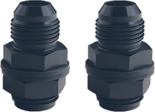 DEWHEL Lot de 2 raccords de cloison en aluminium AN8 8AN avec rondelle