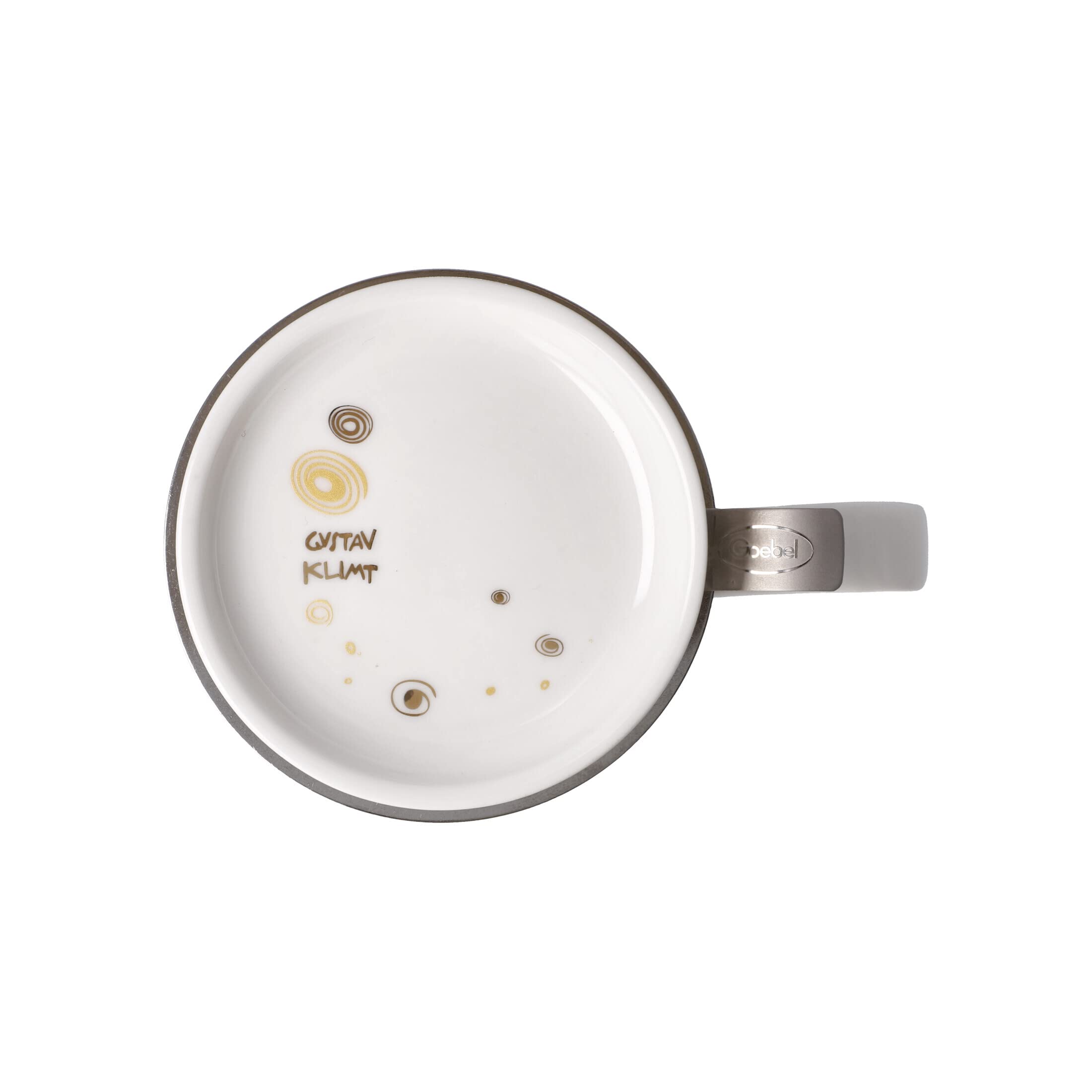 Goebel Teetasse mit Deckel und Sieb zum Sammeln Gustav Klimt Der Kuss, 11,5x8x14cm, 0,45L, 67-072-02-1