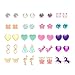 Oaonnea 20 Pack New Enamel Stud Earrings Set for Teen Girls Heart Unicorn Women Gold Earrings