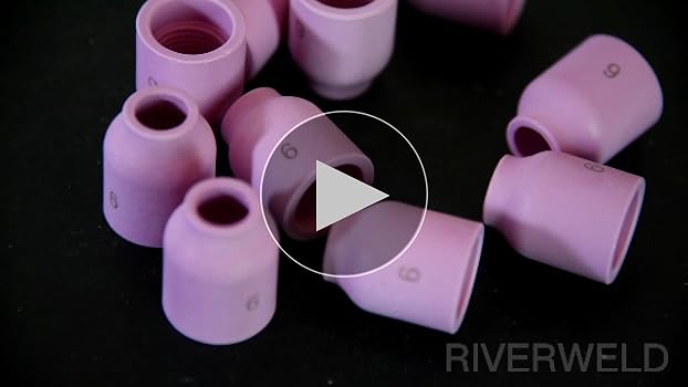 RIVERWELD TIG Gas Lens Alumina Nozzle Ceramic Cup 53N60 6# 3
